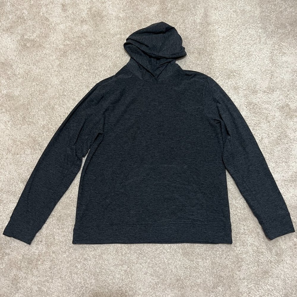 Outdoor Voices Cloudknit Charcoal Gray Hoodie Size Large Pullover Womens Stretch